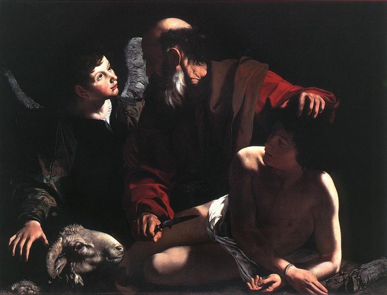 The Sacrifice of Isaac, a painting by Caravaggio The Sacrifice of Isaac, a painting by Caravaggio