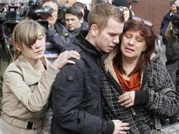 The suffering of a family at the loss of a loved one after the terrible coach crash in Switzerland The suffering of a family at the loss of a loved one after the terrible coach crash in Switzerland